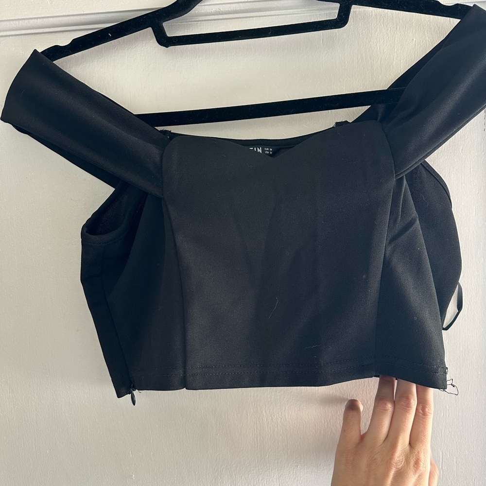 black off the shoulder top